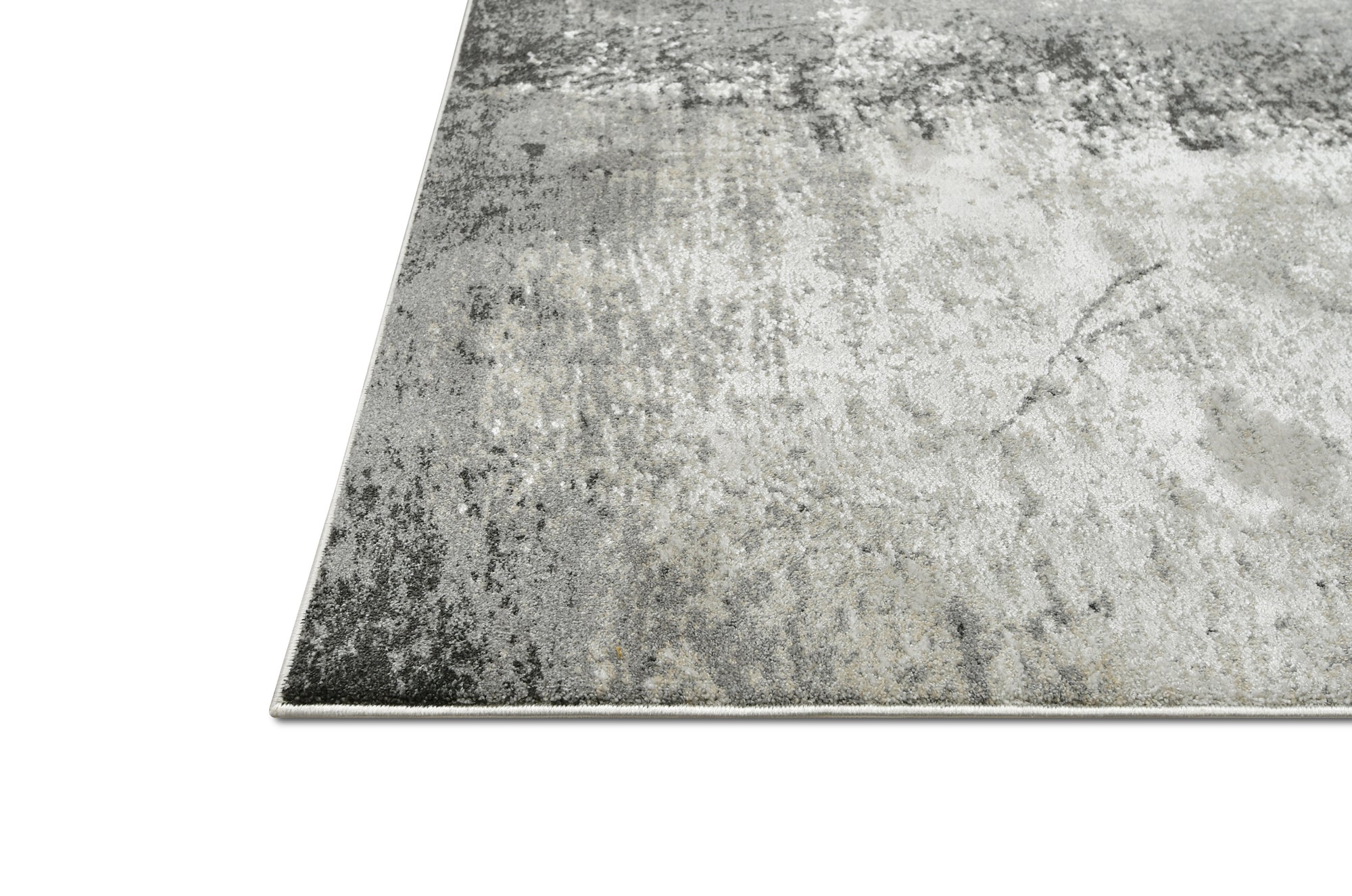 Plush Modern Rug - Gray Accents