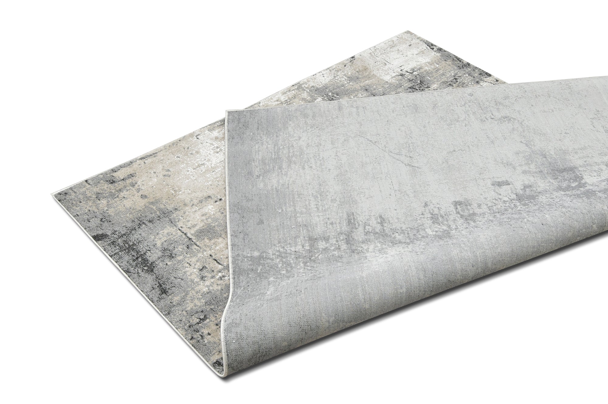 Plush Modern Rug - Gray Accents