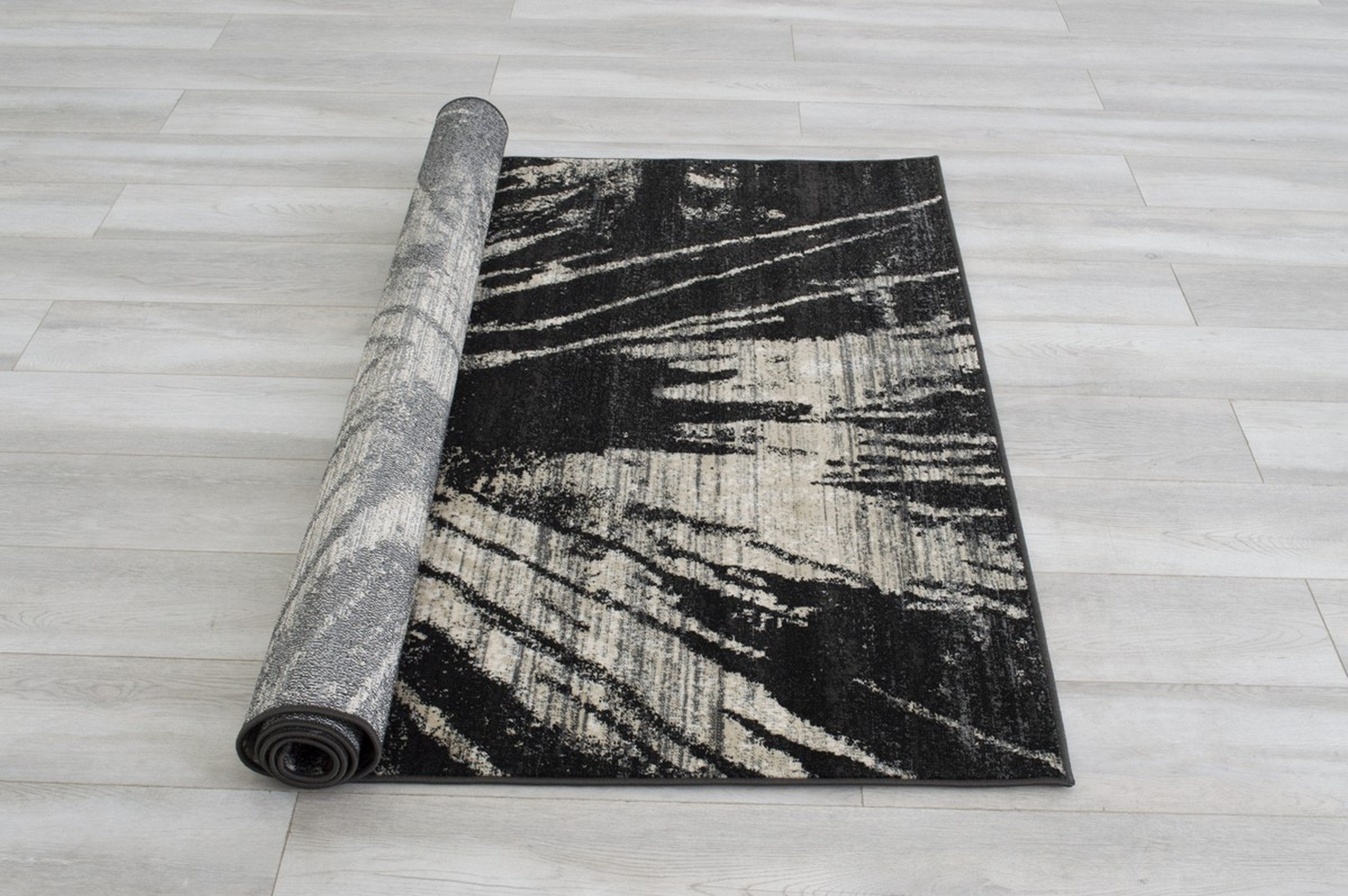 Abstract Splash Pattern Rug - Burgundy, Maroon, and Gold Design