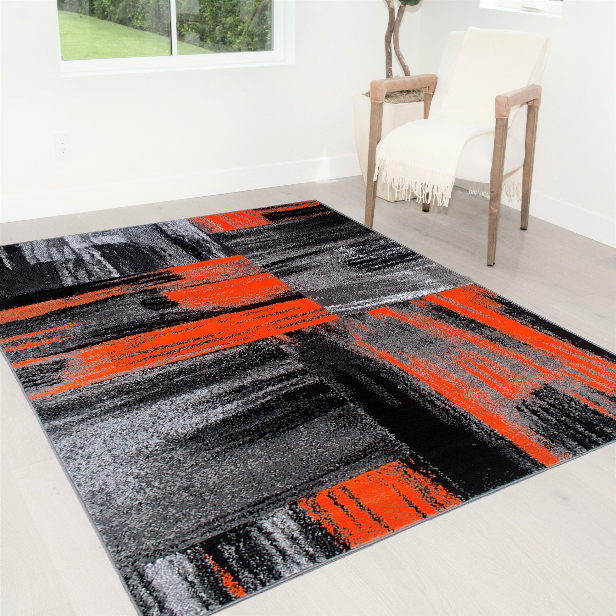 Modern Brush Stroke Rug – Soft, Colorful, and Easy to Clean - Mixed Color Rugs