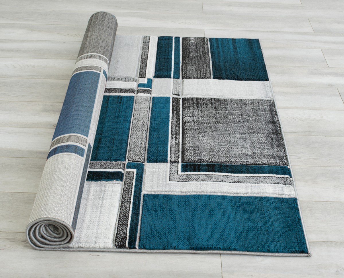 Modern Cubism Area Rug – Hand Carved and Stylish