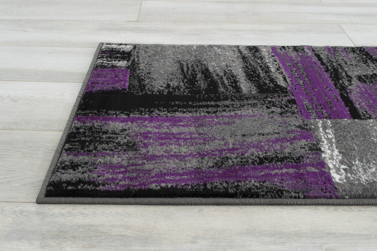 Modern Mixed Brush Color Pattern Area Rug – Various Sizes Available in Gray, Red, Beige, Blue, Lava, Orange, Electric Green, Yellow, Chocolate