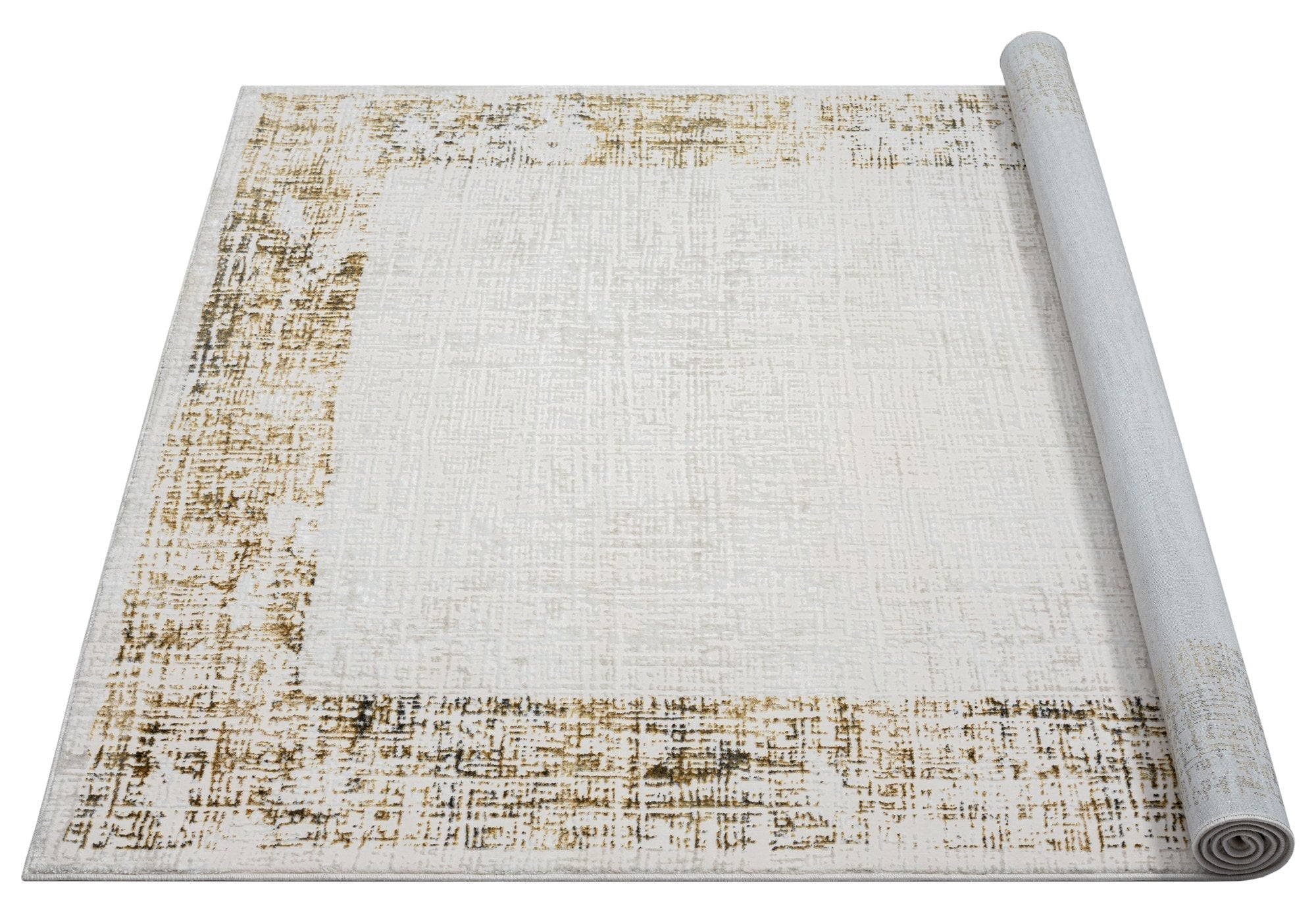HR Super Soft Polyester Abstract Area Rug Bordered # 454