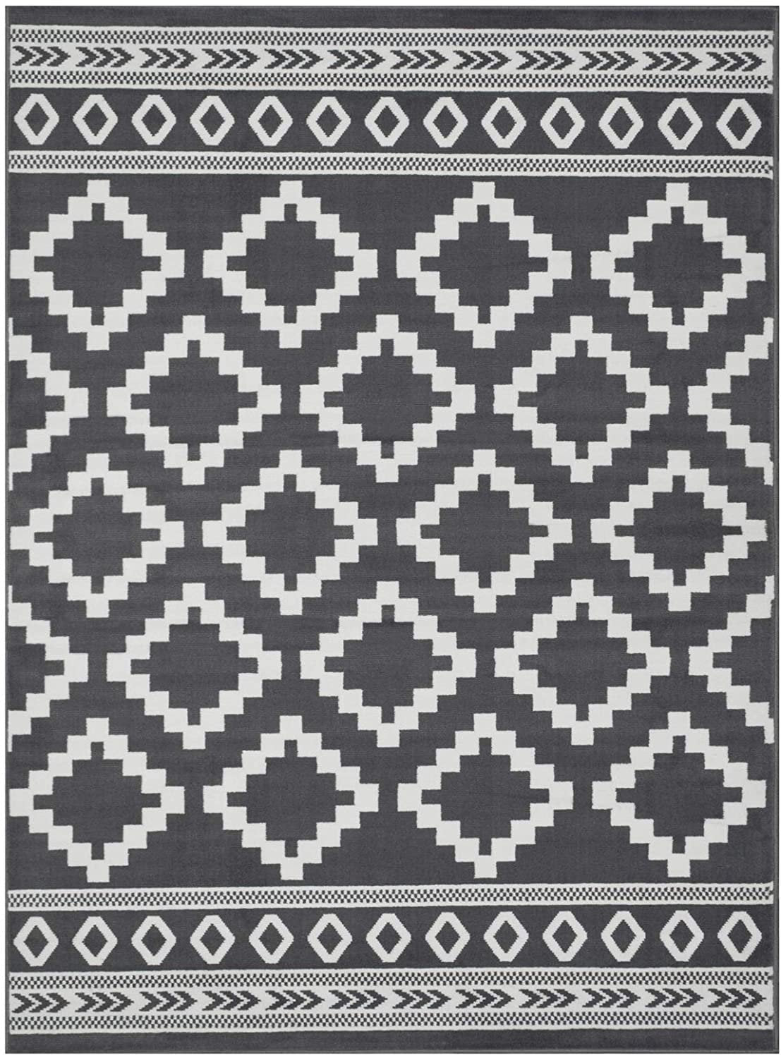 Southwestern Rug for Living Room Antiqued Trellis Gray and White Area Rug Boho D????cor Rugs for Bedroom