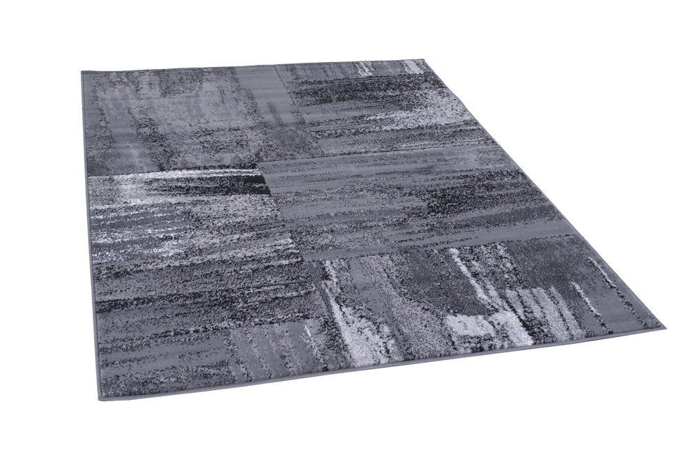 Modern Mixed Brush Color Pattern Area Rug – Various Sizes Available in Gray, Red, Beige, Blue, Lava, Orange, Electric Green, Yellow, Chocolate