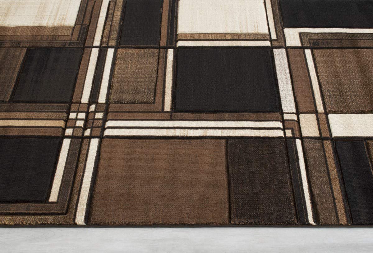 Cubism/Squares Modern Hand Carved Area Rug 15