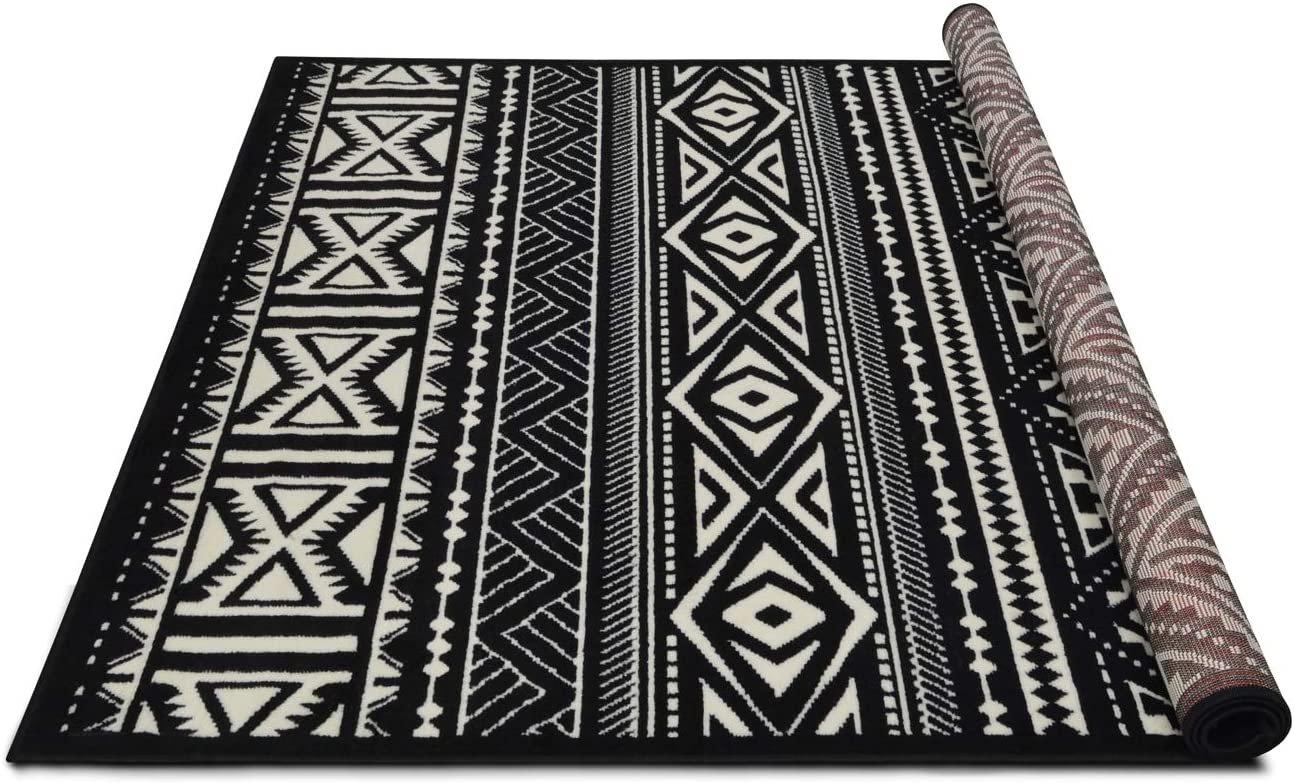 Southwestern Rug for Living Room Antiqued Trellis Black and White Area Rug Boho D????cor Rugs for Bedroom