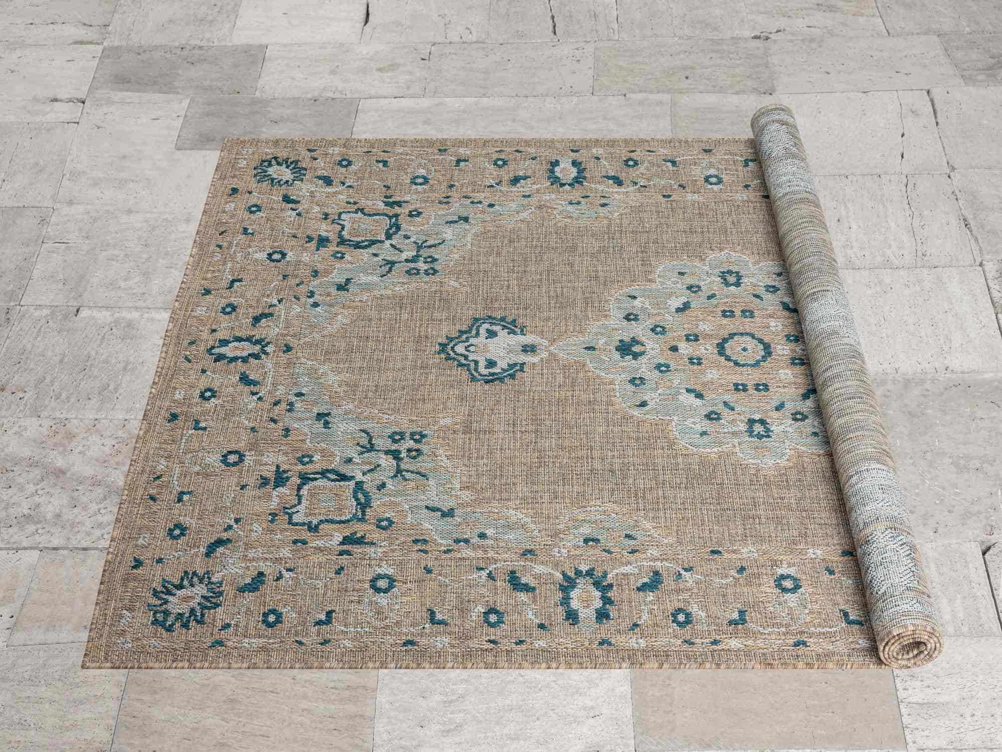 Bohemian Outdoor Rug – Waterproof and Fade-Resistant – 5x7 & 8x10 Sizes
