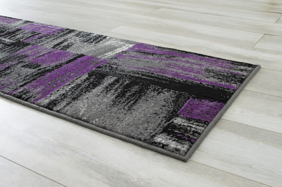 Modern Mixed Brush Color Pattern Area Rug – Various Sizes Available in Gray, Red, Beige, Blue, Lava, Orange, Electric Green, Yellow, Chocolate