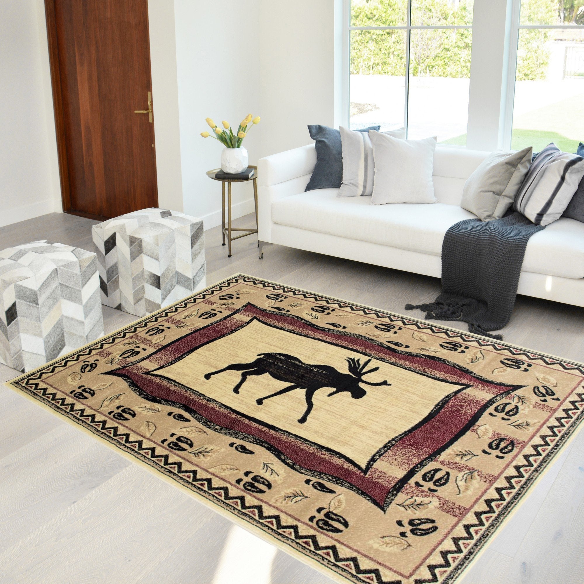 HR Moose Cabin and area Lodge rug