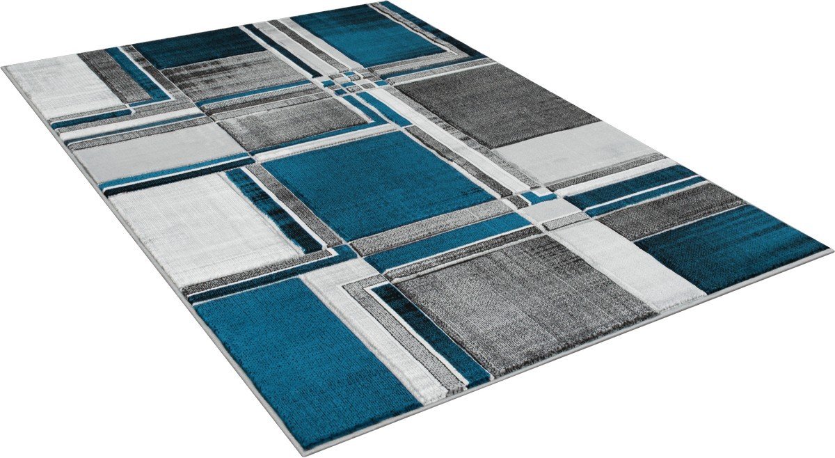 Modern Cubism Area Rug – Hand Carved and Stylish