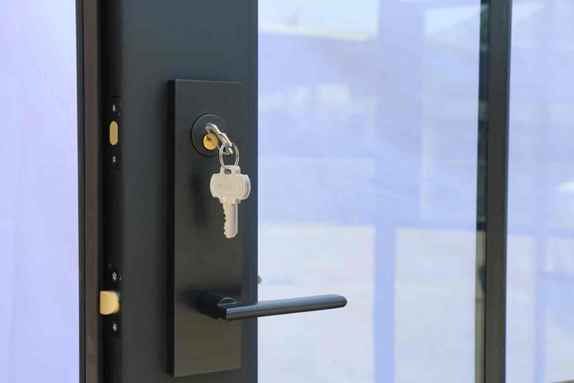HR Matte Black French Iron Steel Door with Handle and Locks, Right Outswing, Elegant Entrance Door for Home and Office 72 x 96