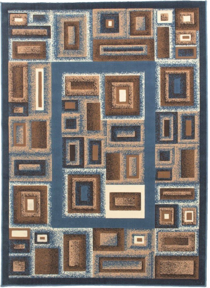 Frame/Boxy/Cube Pattern-Shed Free Rug