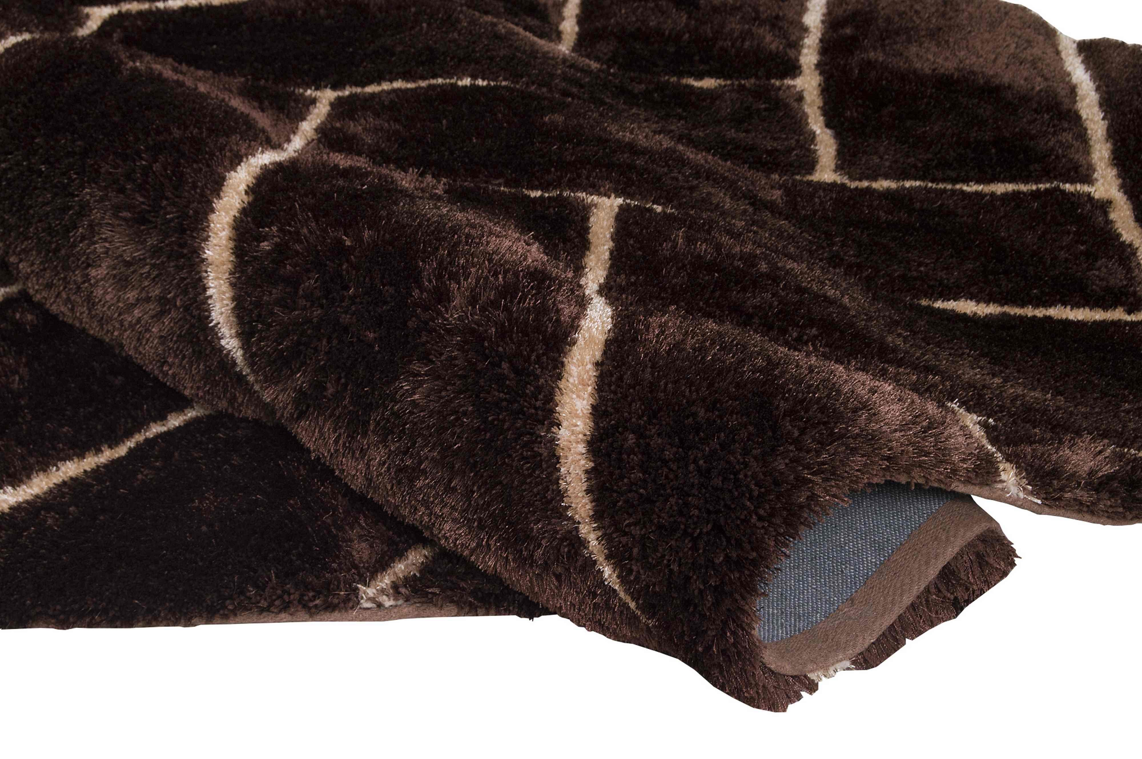 3-D Hand Carved Shaggy Rug - Soft Modern Colors