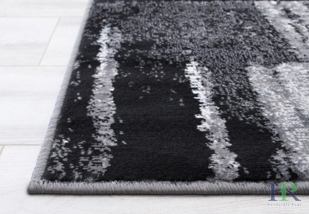 Modern Mixed Brush Color Pattern Area Rug – Various Sizes Available in Gray, Red, Beige, Blue, Lava, Orange, Electric Green, Yellow, Chocolate