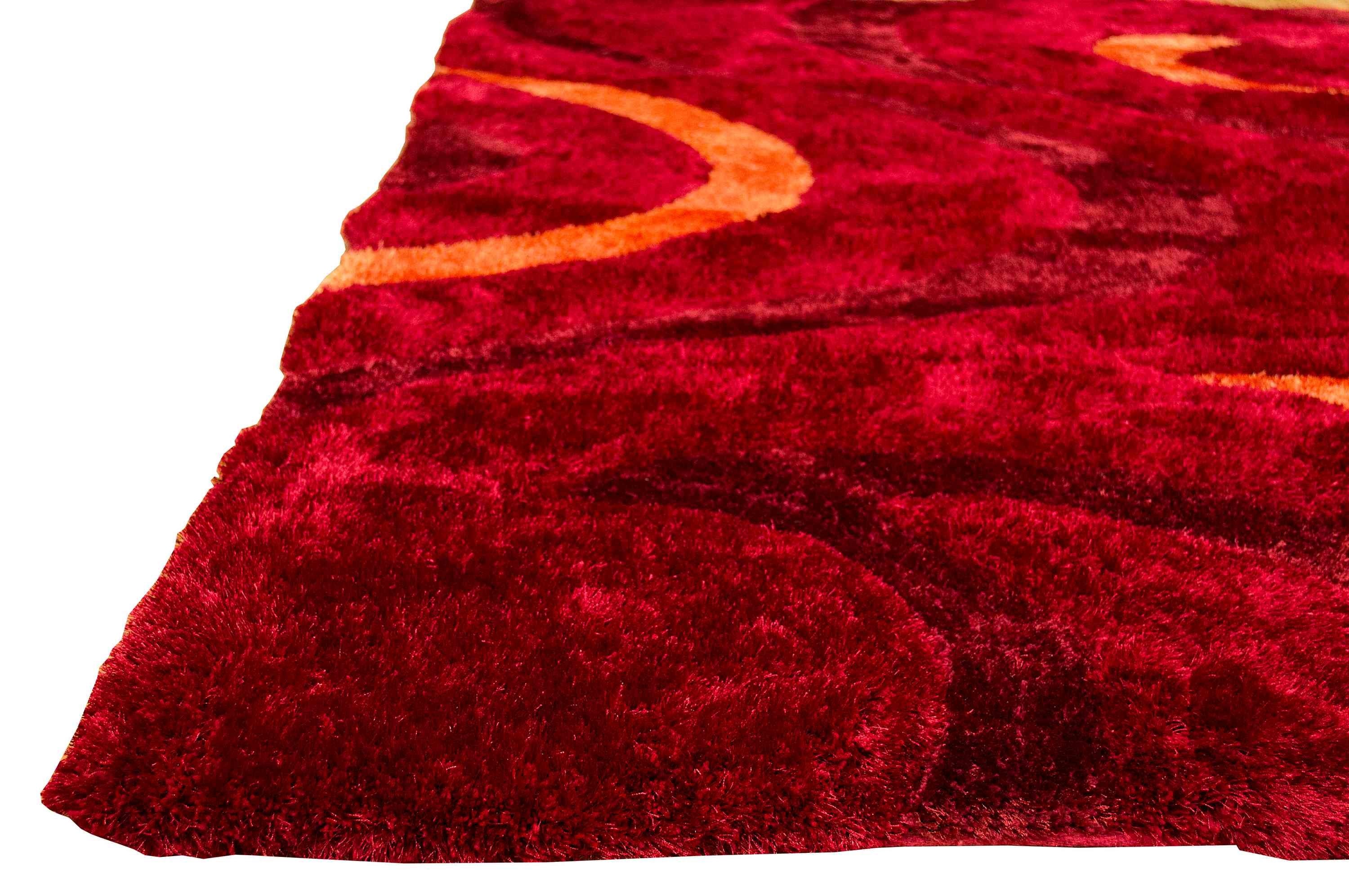 3-D Hand Carved Shaggy Rug  #06