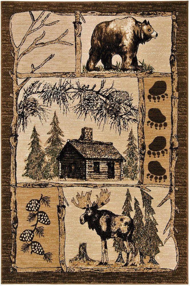 HR Lodge Cabin Area Rugs #62