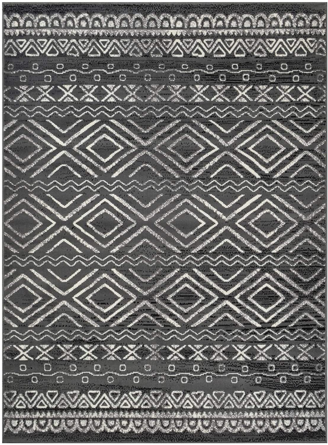 Southwestern Rug for Living Room Antiqued Trellis Gray and White Area Rug Boho D????cor Rugs for Bedroom