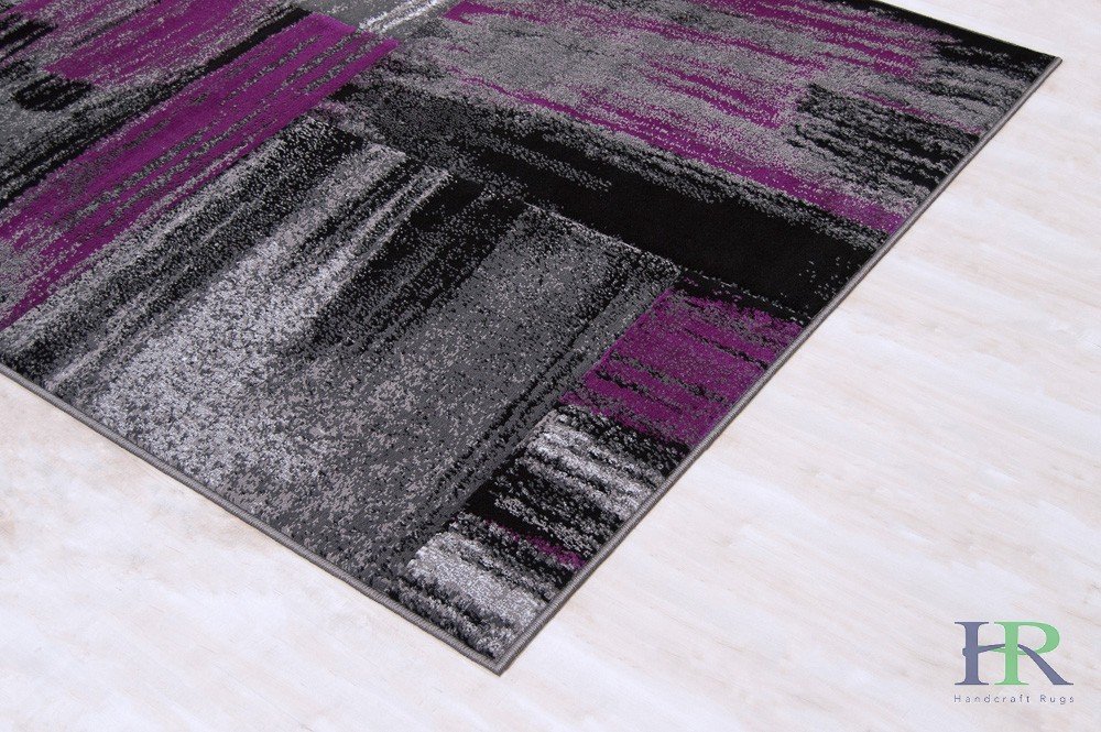 Modern Mixed Brush Color Pattern Area Rug – Various Sizes Available in Gray, Red, Beige, Blue, Lava, Orange, Electric Green, Yellow, Chocolate