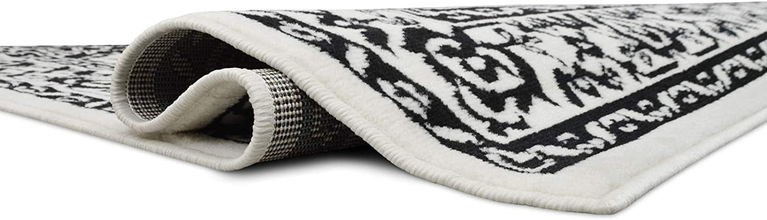 Traditional Rug for Living Room Antiqued Oriental Black and White Area Rug Boho D????cor Rugs for Bedroom