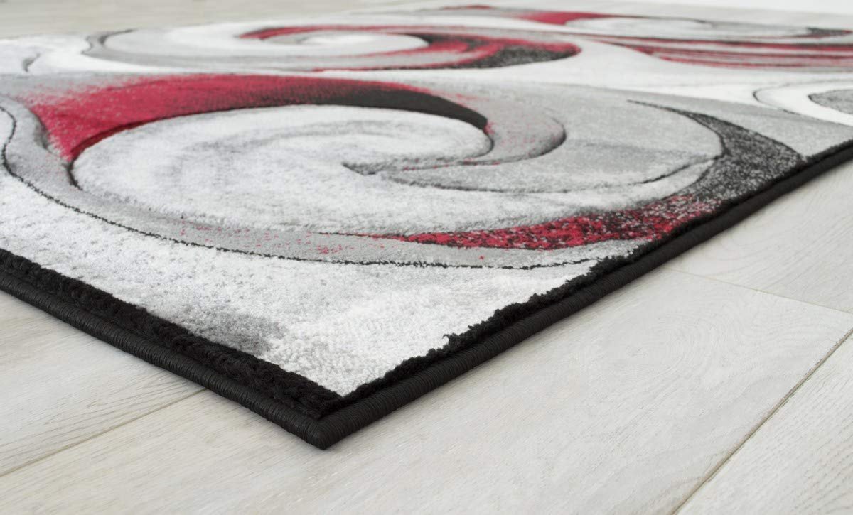Swirls Abstract Design Hand Carved Rugs #10