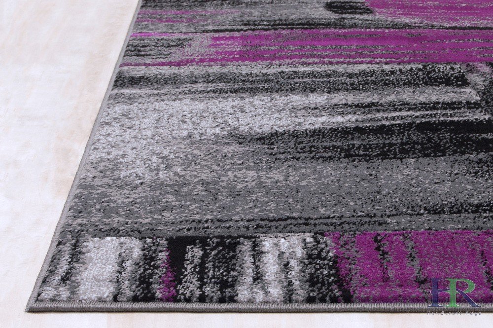 Modern Mixed Brush Color Pattern Area Rug – Various Sizes Available in Gray, Red, Beige, Blue, Lava, Orange, Electric Green, Yellow, Chocolate