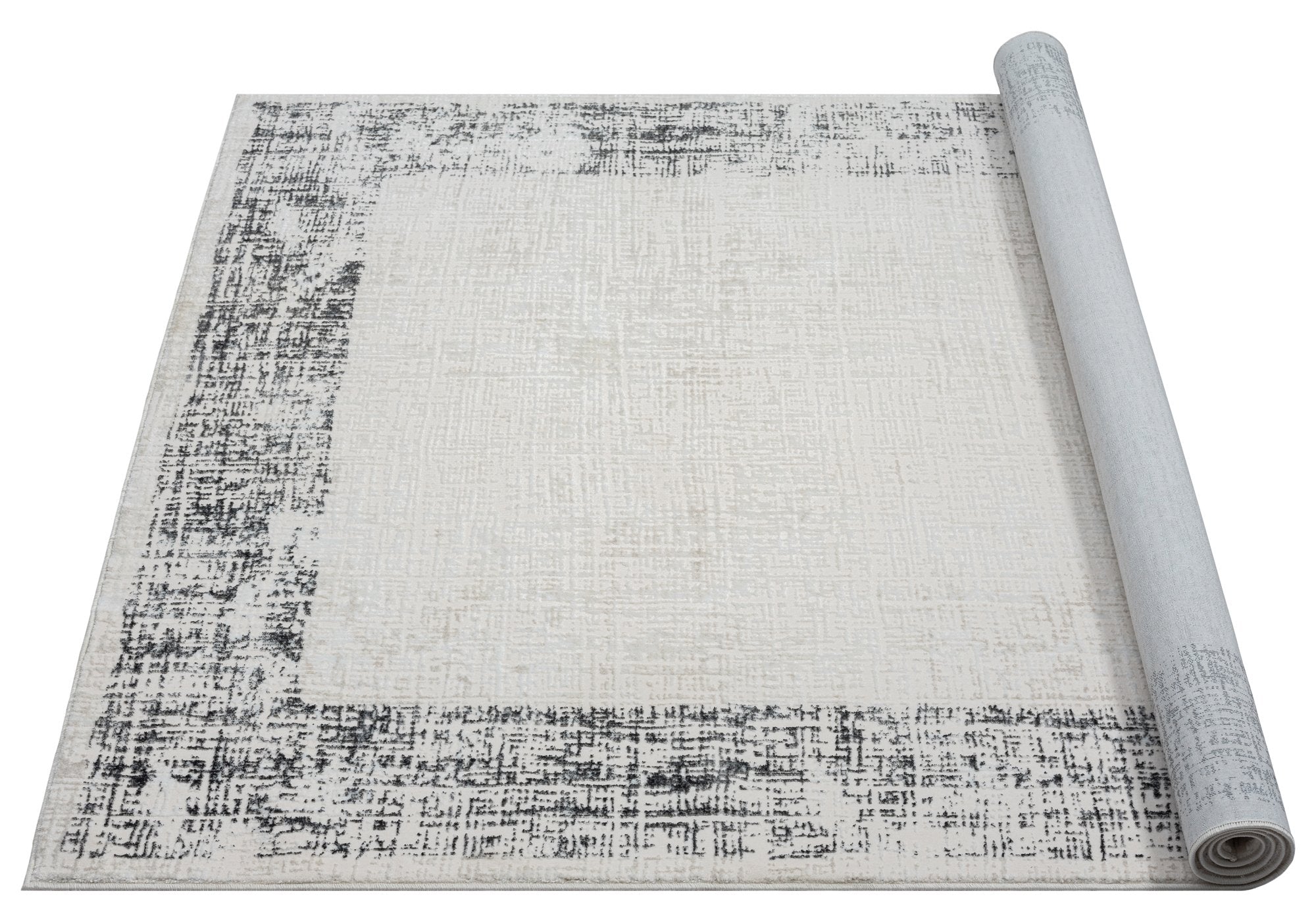 HR Super Soft Polyester Abstract Area Rug Bordered # 454
