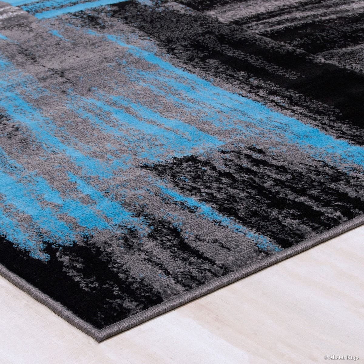 Modern Mixed Brush Color Pattern Area Rug – Various Sizes Available in Gray, Red, Beige, Blue, Lava, Orange, Electric Green, Yellow, Chocolate